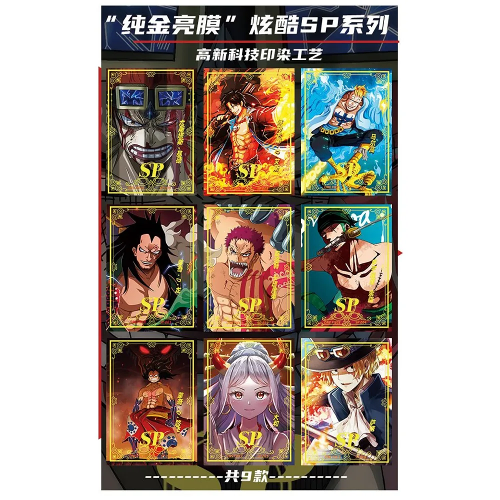 One Piece Card Booster Box Anime Protagonist Group Members Luffy New Aerospace Crystal Material Card Christmas Gift for Children