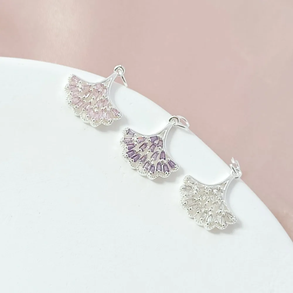 

Медь с толстым серебряным трапециевидным цирконом и листьями гинкго, подвеска-браслет ручной работы своими руками, подвеска-цепочка на ключицу