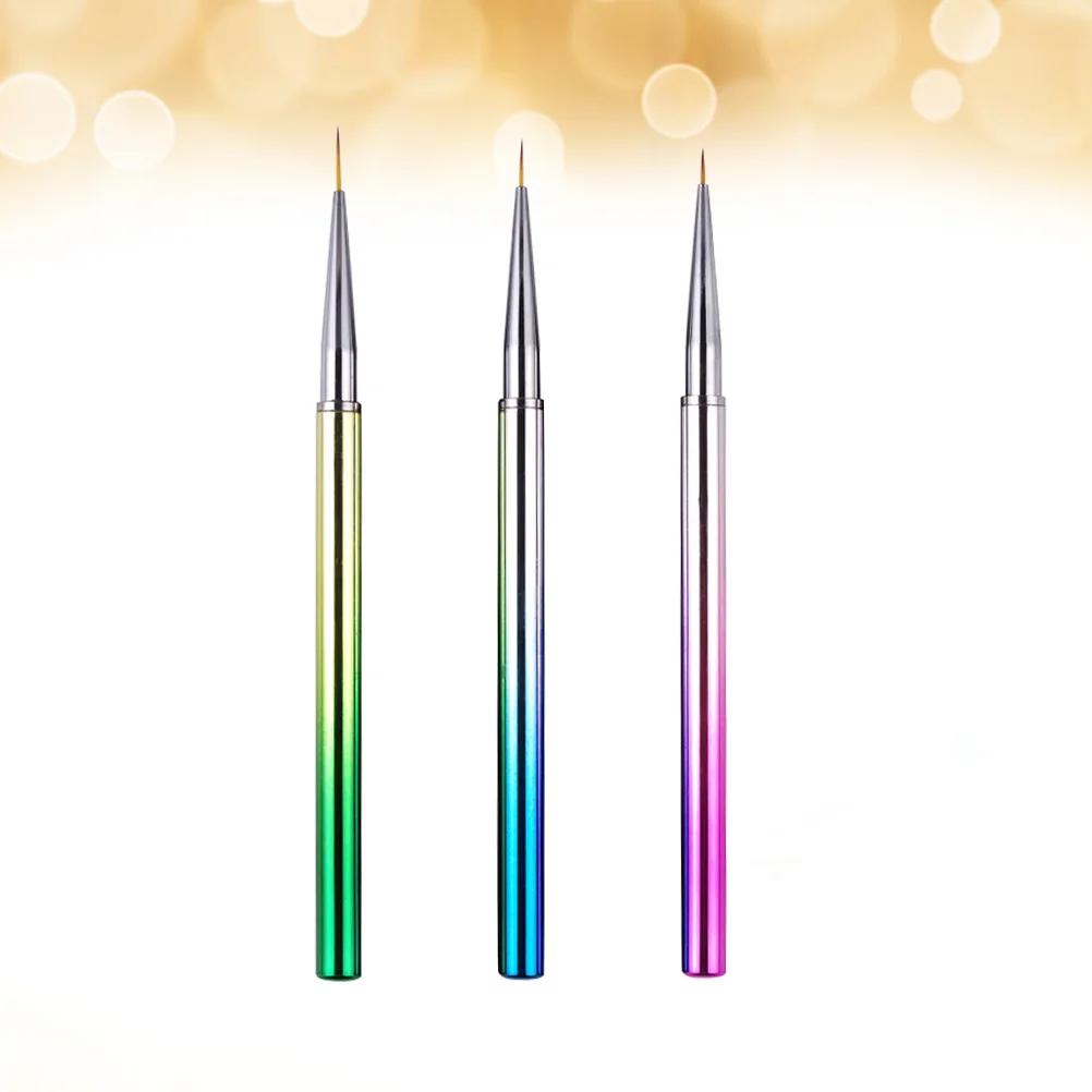 

3Pcs Nail Art Liner Brush Set Ultra Thin Tip for Detailed Nail Painting DIY Manicure Design Tool Fine Line Drawing Kit
