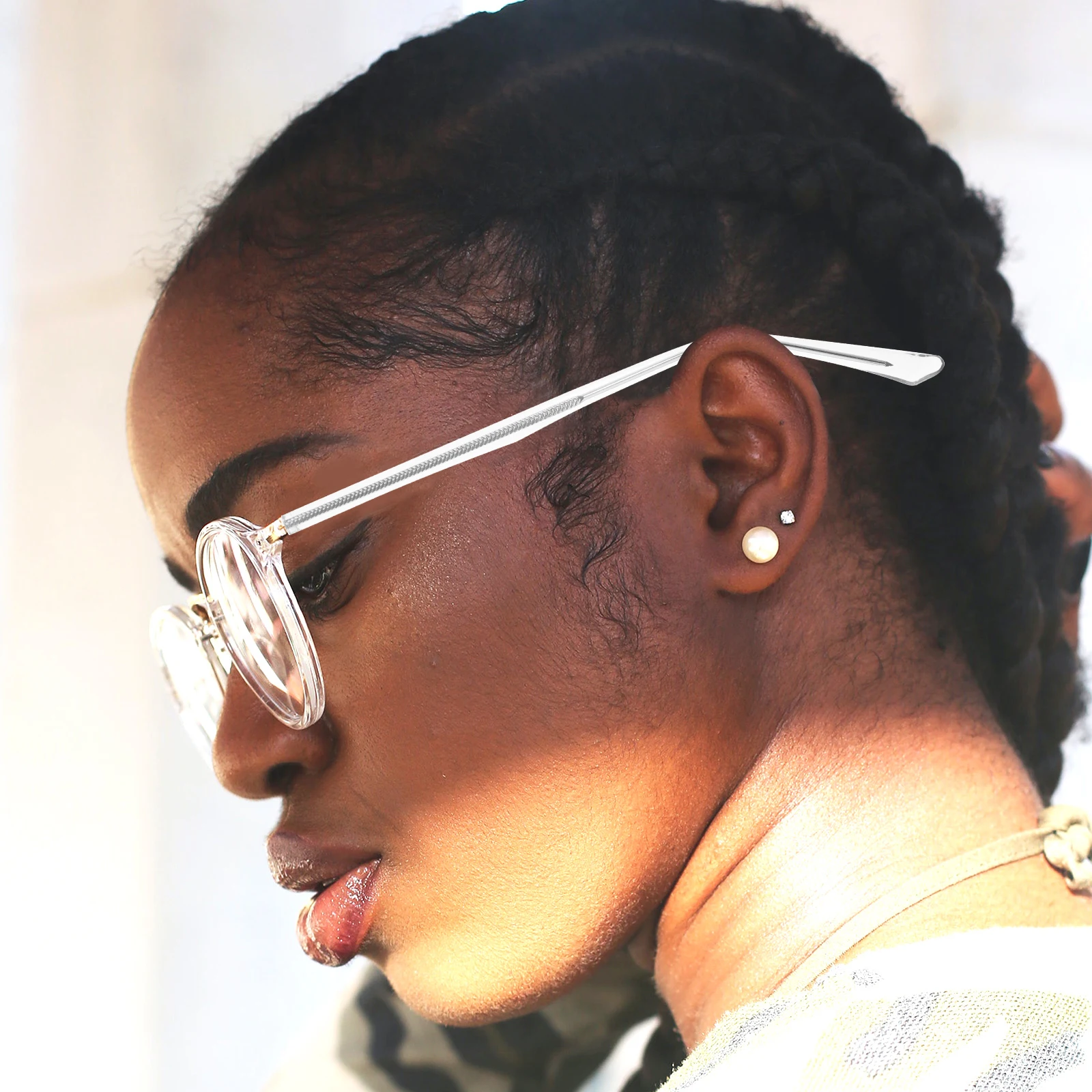 

1 Pair Replacement Glasses Arms Legs Metal Eyeglasses Temples Accessories For Sports Driving Unisex Safety Protection Gear