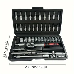 46pcs Set Socket Wrench Automotive Maintenance Tools Ratchet Wrench Combination Motorcycle Repair Kit