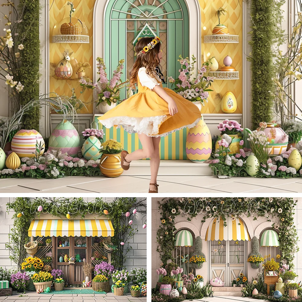 

Spring Photography Backdrop Easter Decor Colorful Flower Yellow Scenes Baby Shower Birthday Portrait Background Photo Studio