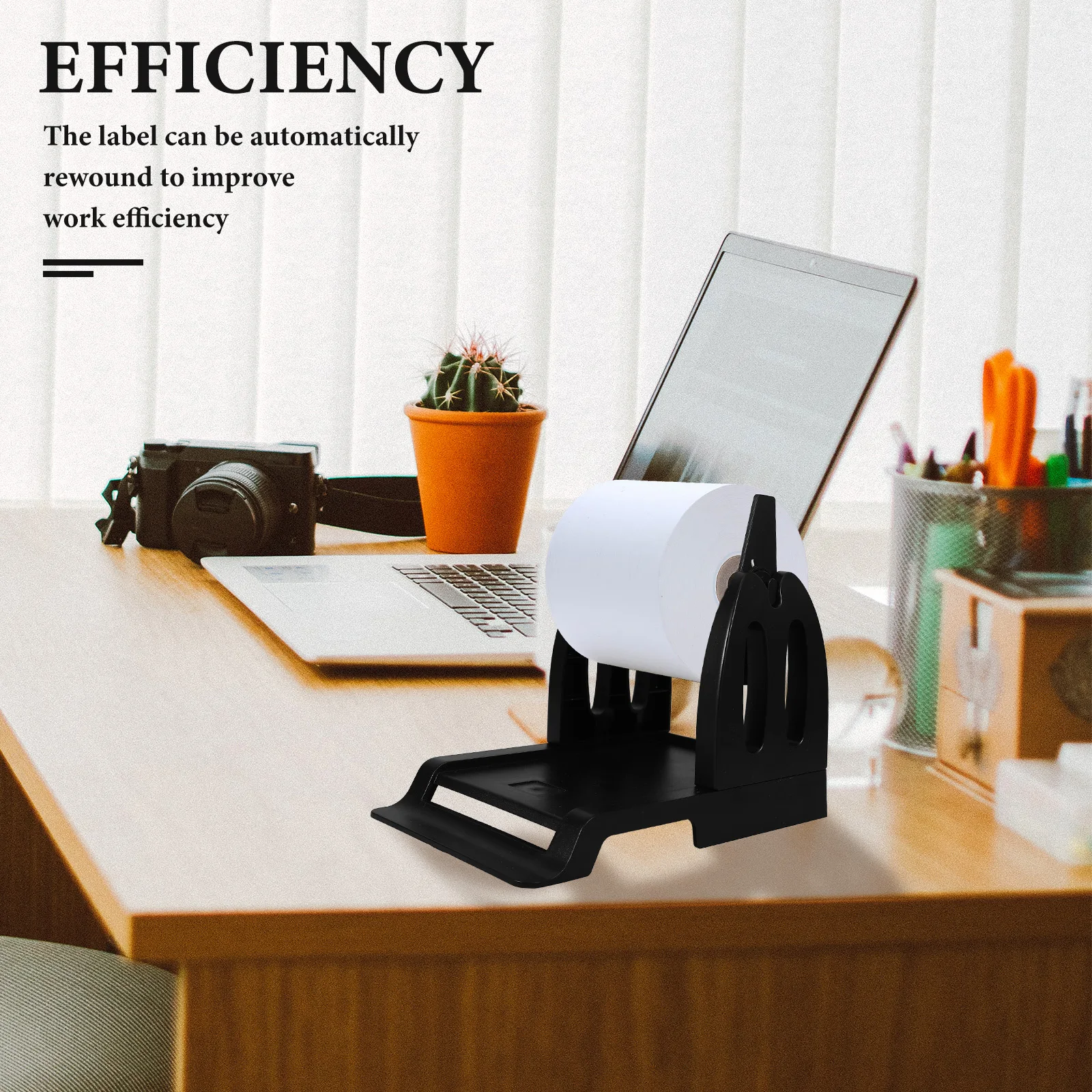 

Label Printer Bracket Black Plastic Sticker Holder Fan-fold Shipping Labels Rack Professional Label Roll Stand Thermal Paper