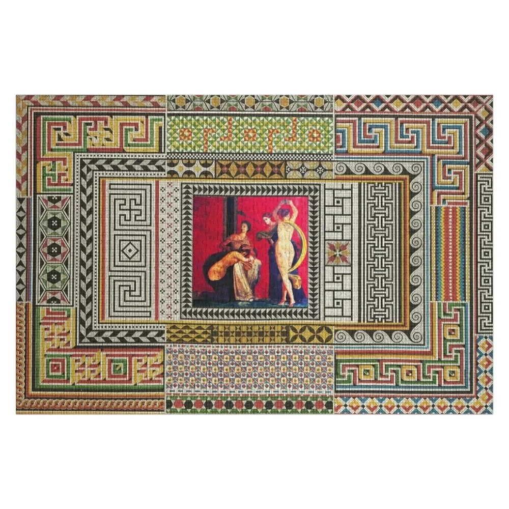 POMPEII VILLA OF MYSTERIES ,DANCING MAENAD ,ANTIQUE ROMAN PAINTINGS AND MOSAICS PATCHWORK Jigsaw Puzzle Jigsaw For Kids Puzzle