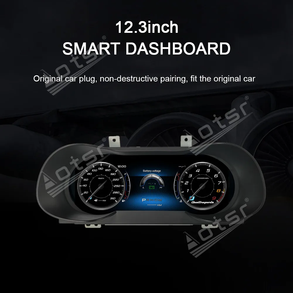 12.3 inches LCD Gauges For Maserati Quattroporte 2014-2022 Car Digital Cluster Display Instrument Speedometer Virtual Cockpit