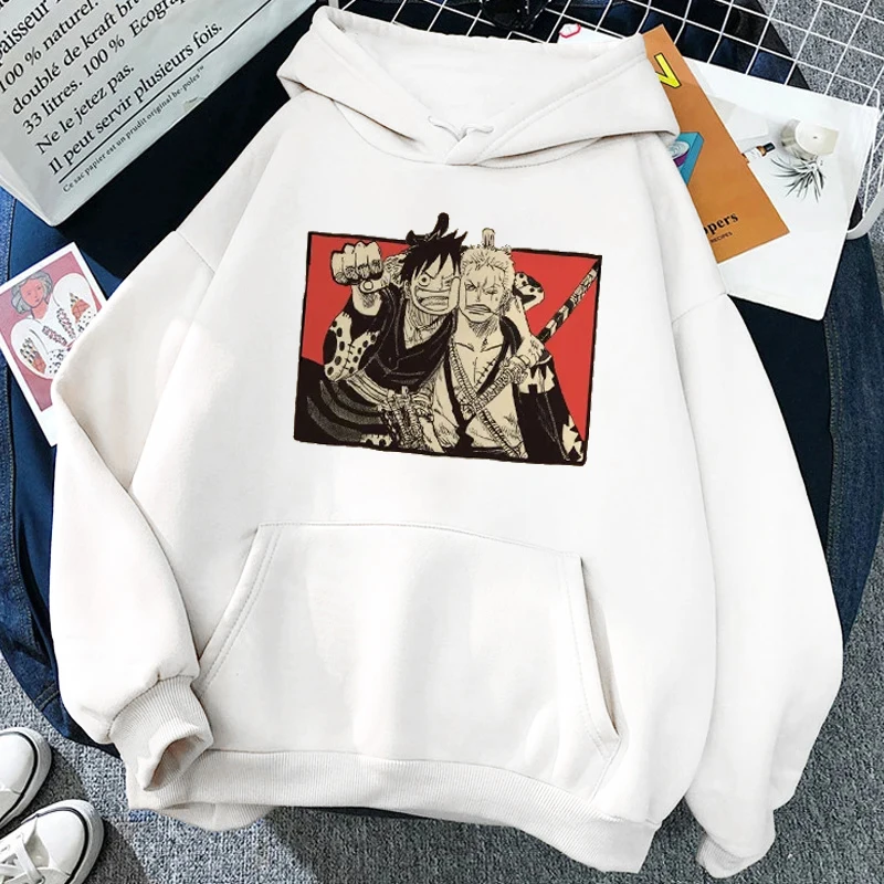 Manga One Piece Gear 5 Hoodie Women Funny Loose Fleece Cartoon Luffy Sweatshirts Ullzang Japanese Anime 90s Graphic Sweatshirt