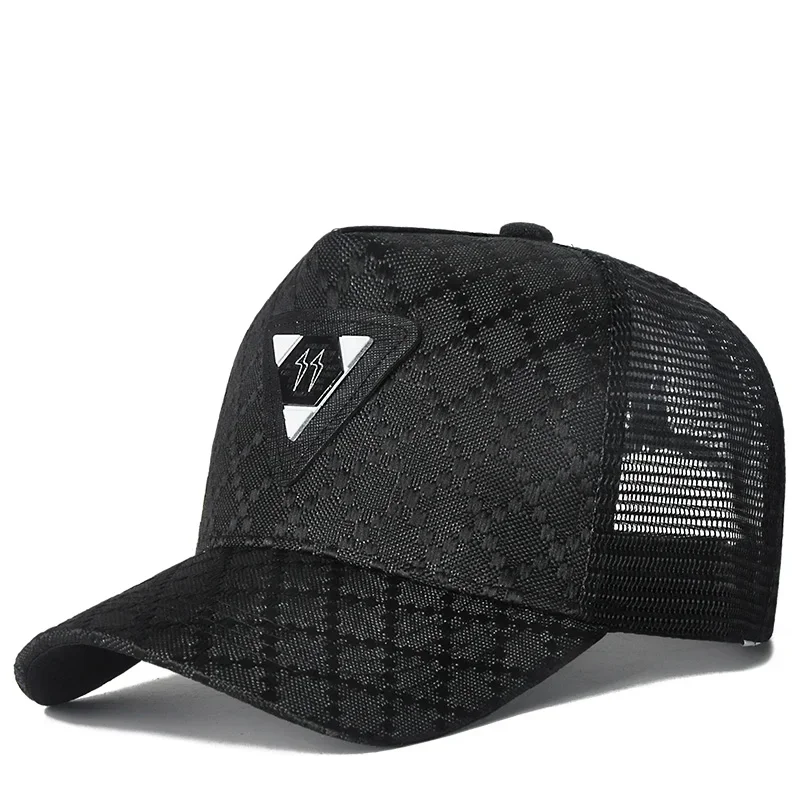 

Black Baseball Cap Men Summer Mesh Hat Breathable Sun Protection OutdoorTruck Hat Women