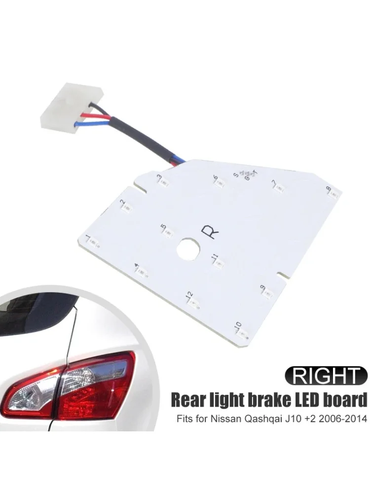 1 SZT. Panel LED światła stopu tylnego, zamiennik do Nissan Qashqai J10+2 2006-2014, lewa/prawa strona, płytka LED B003339B B003338B — 2