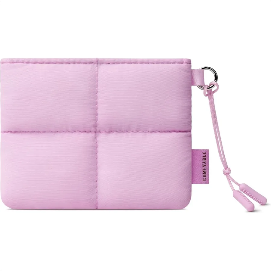 

Comfyable Cute Puffy Coin Change Holder For Women Small Organizer with ID Window Magnetic Closure Waterrepellent Storage for C