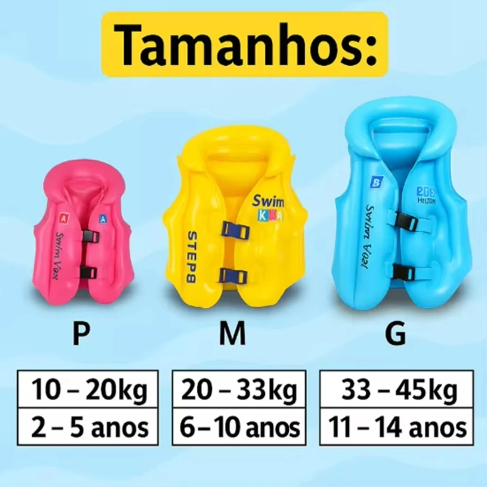 Children's Inflatable Life Jacket Safety Swimming Gear Portable Buoyancy Aid for Kids Pool Beach Water Sports Swimming Training view 6