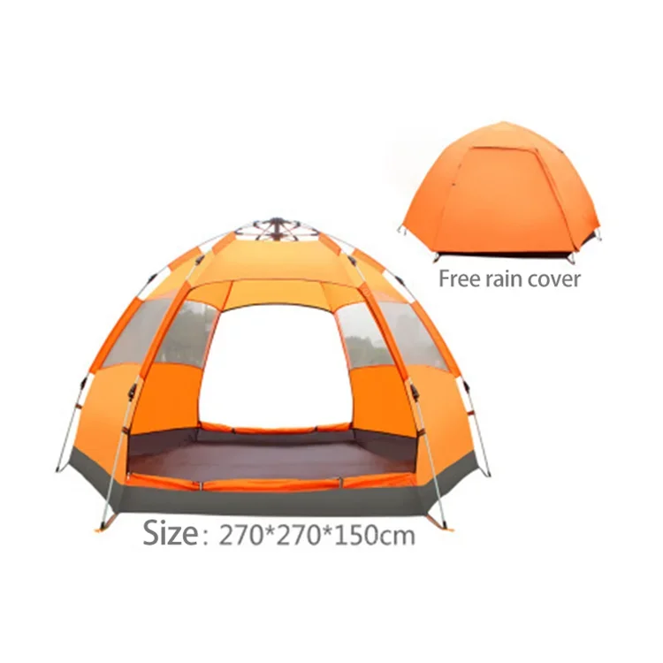 

Hot Sale Automatic 4-Person Hexagonal Camping Tent for Outdoor Sports Events and Family Camping