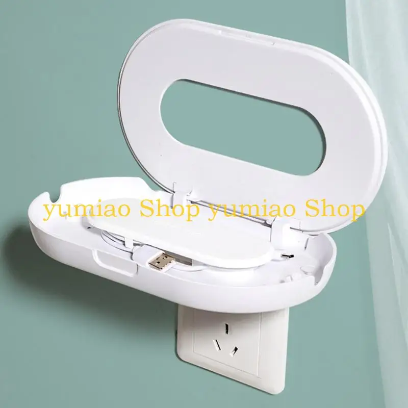 587B No Drilling Power Outlet Shelf Waterproof Sockets Organizers for Efficient Storage In Any Room