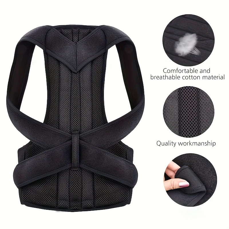 Posture Corrector for Men and Women Back Posture Brace Clavicle Support Stop Slouching and Hunching Adjustable Back Trainer - view 5