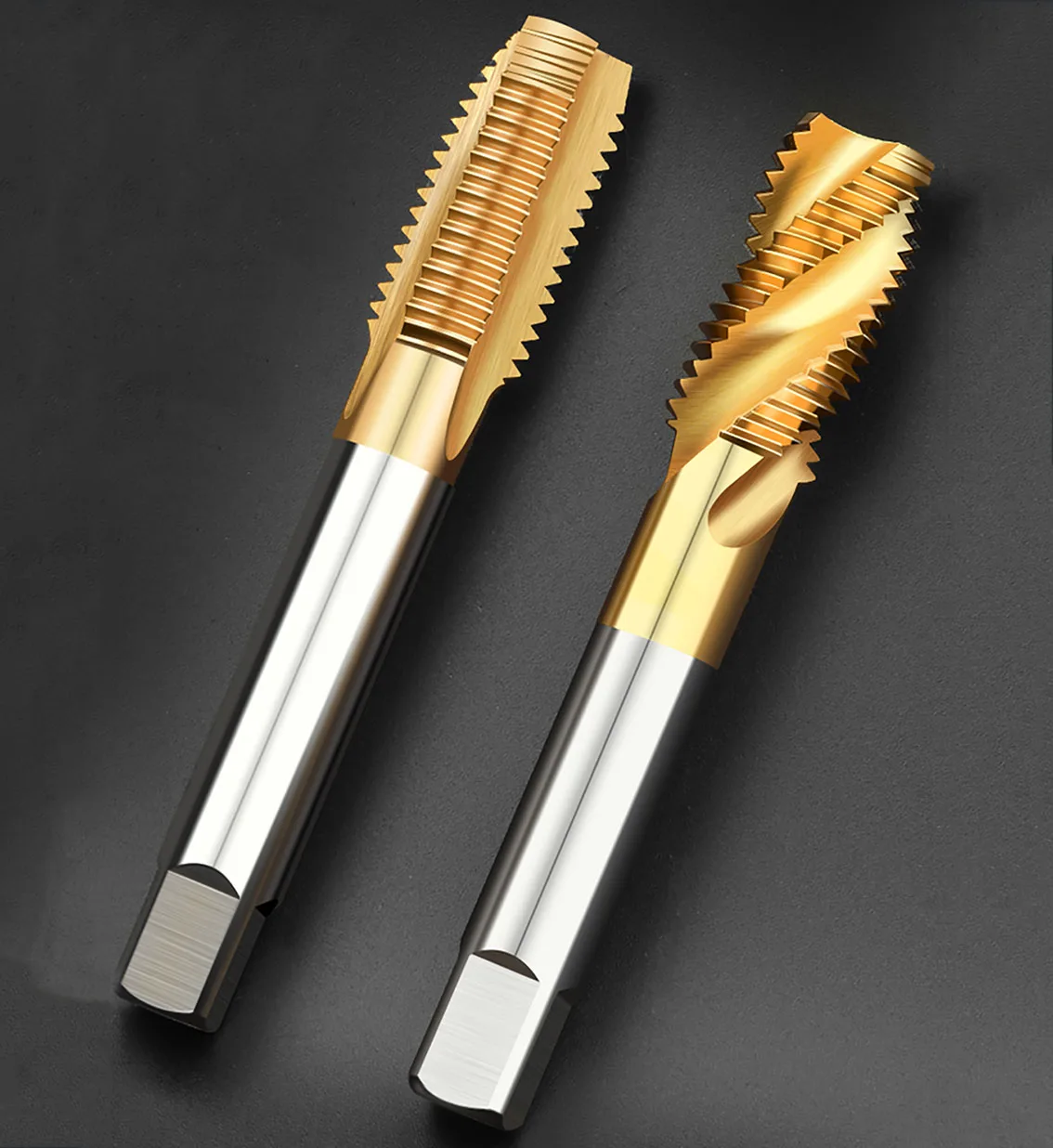 1Pcs Straight Flute Right Hand Thread Tap Titanium Plated HSS Thread Machine Plug Tap Metric Screw Tap Drill M2-M16 Hand Tools