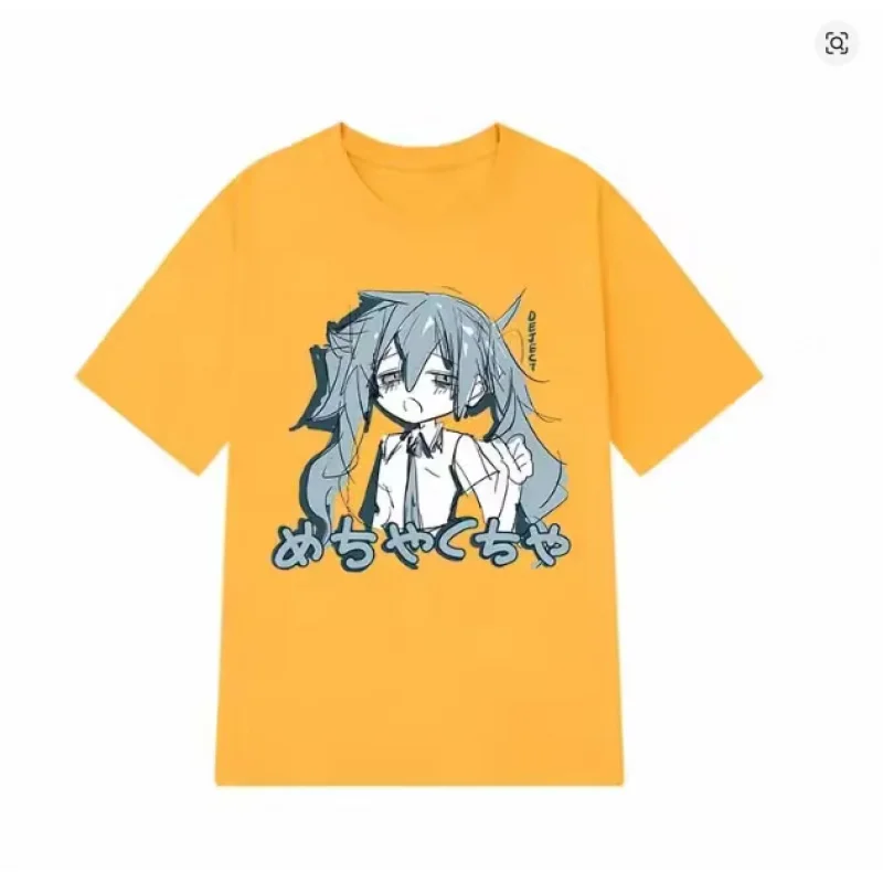Japanese Y2K Anime Women T-Shirt Cotton Loose Streetwear Casual Tees Big Size Short-Sleeved Hip-Hop Harajuku Tops Women Clothing