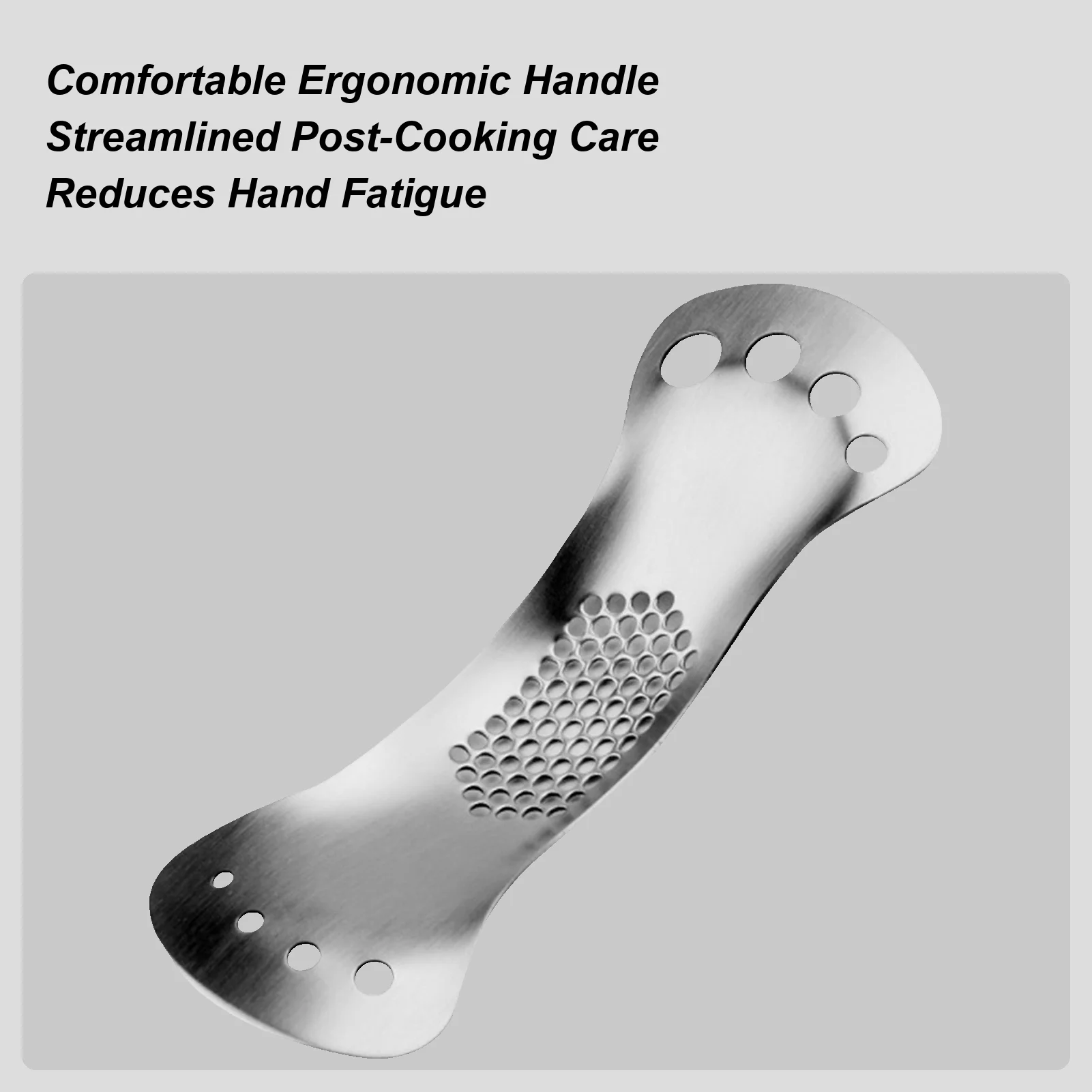 Garlic Mincer 8 Holes Ergonomic Dishwasher Safe Mincer Garlic Press Rocker Stainless Steel For Home Kitchen Apartment Picnic