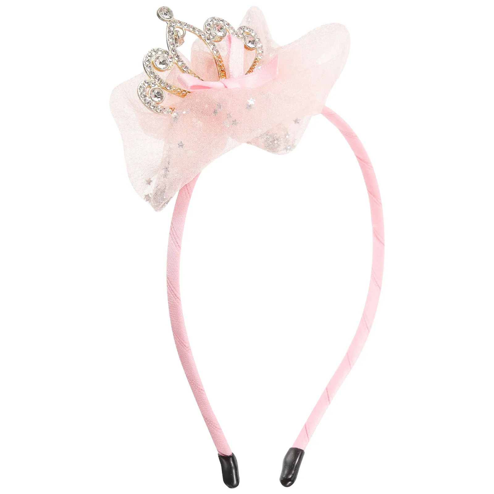 

Tiaras Crown Headb for Girl Children Pink Rhinestone Kids Birthday Decorative Hair Accessories Lightweight