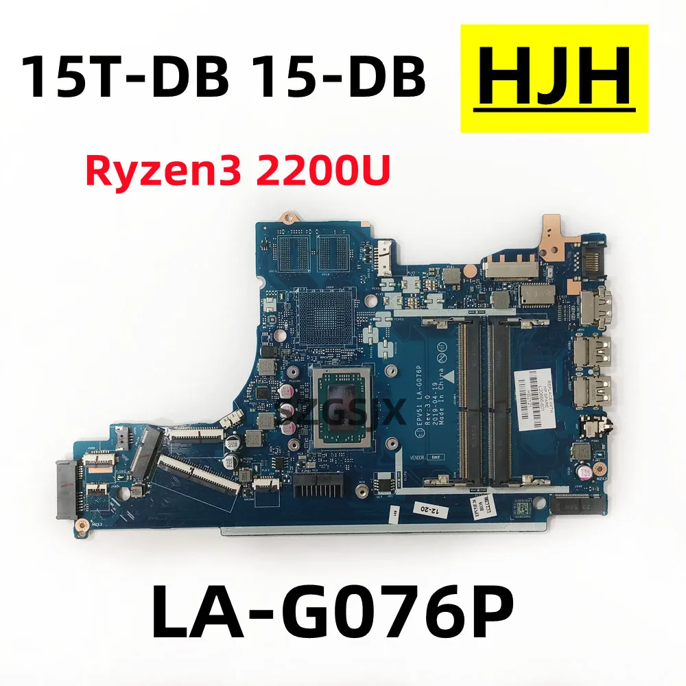 

Материнская плата для ноутбука HP 15T-DB 15-DB LA-G076P, Ryzen3, 2200U, CPU ,DDR4, L20666-601