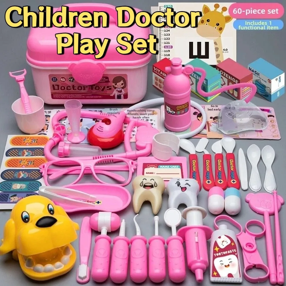 Creatieve kinderen dokter speelset simulatie tandarts educatieve stethoscoop dokter set interactief grappig