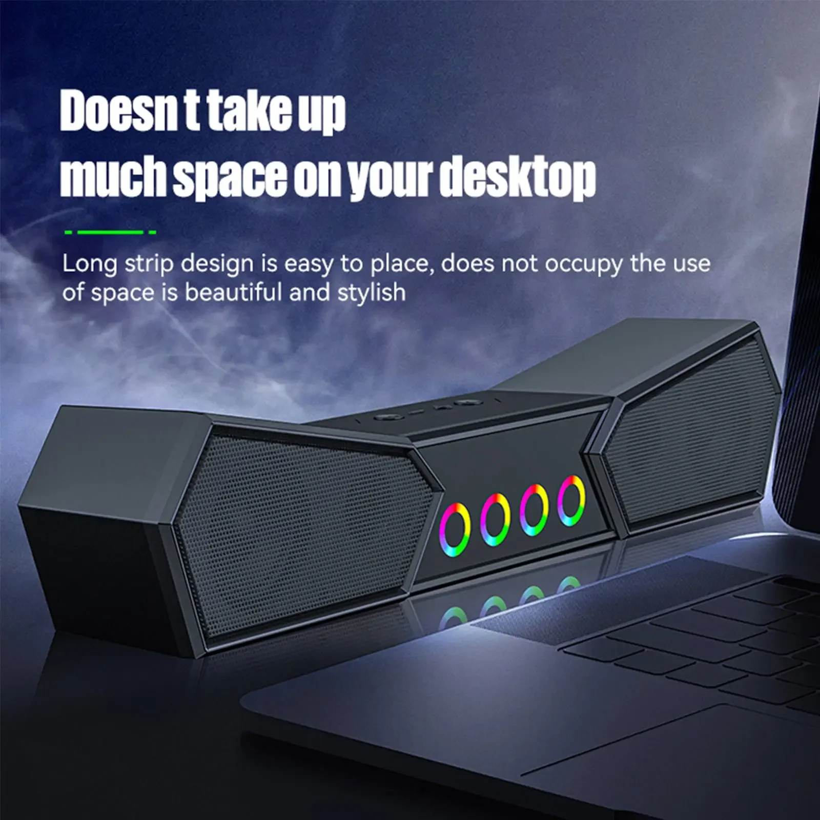 مكبر صوت Hs-Bt357 Horn مع برامج تشغيل مزدوجة 52 مم - صوت هش، اتجاهي للأفلام والموسيقى والألعاب عبر Bt 5.0