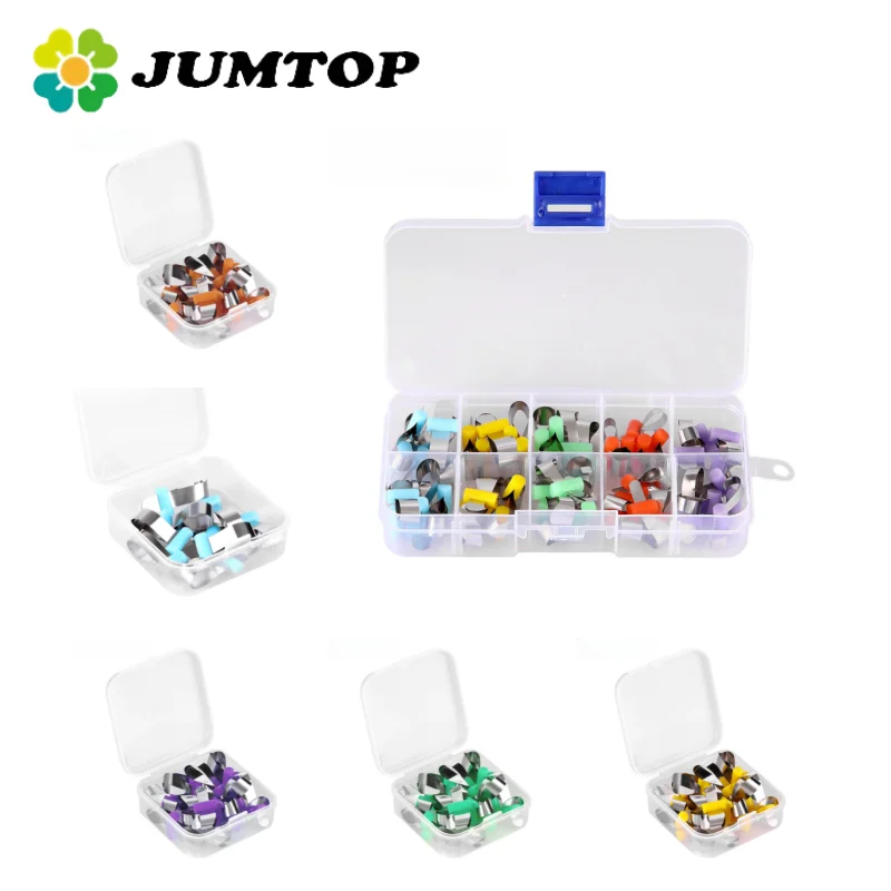 JUMTOP Dental Forming Sheet with Locker Orthodontic Sectional Contoured Metal Matrice Dentistry Matrix Bands