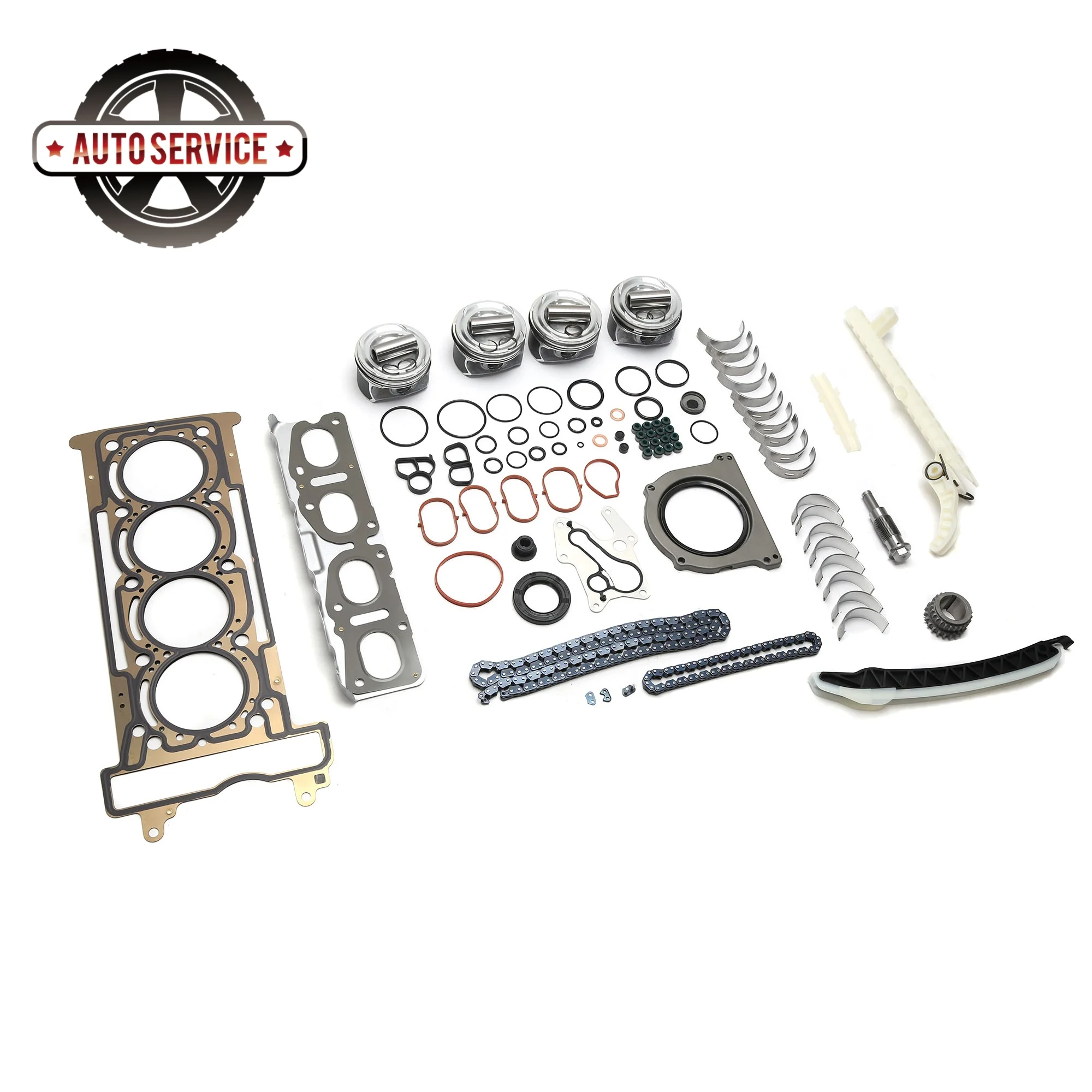 Engine Rebuild Kit Piston plus 0.50mm Cylinder bearing Timing kit Fit For BENZ C-CLASS GLC GLE GLK SLC SLK C207 A2740301617