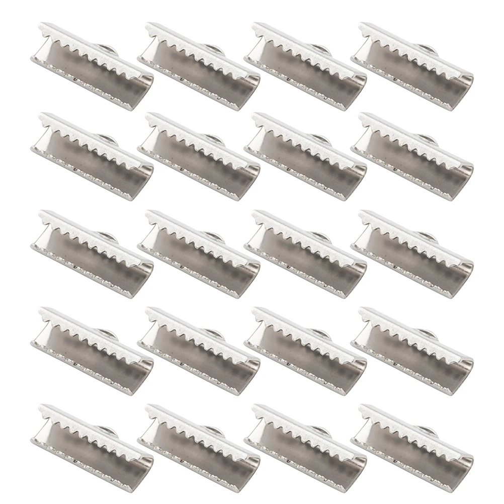 

100pcs Stainless Steel Crimp Ends Beads Jewelry Making Ribbon Clamps Bracelet Clasps Cord Ends DIY Supplies Practical Durable