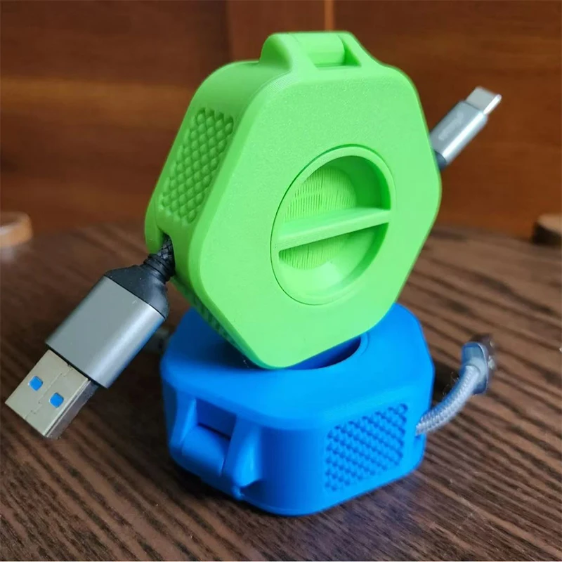 Cable Organizer Rotating Cable Winder Box Plastic Portable Wire Storage Case Mouse Wire Earphone Cord Storage Office Home