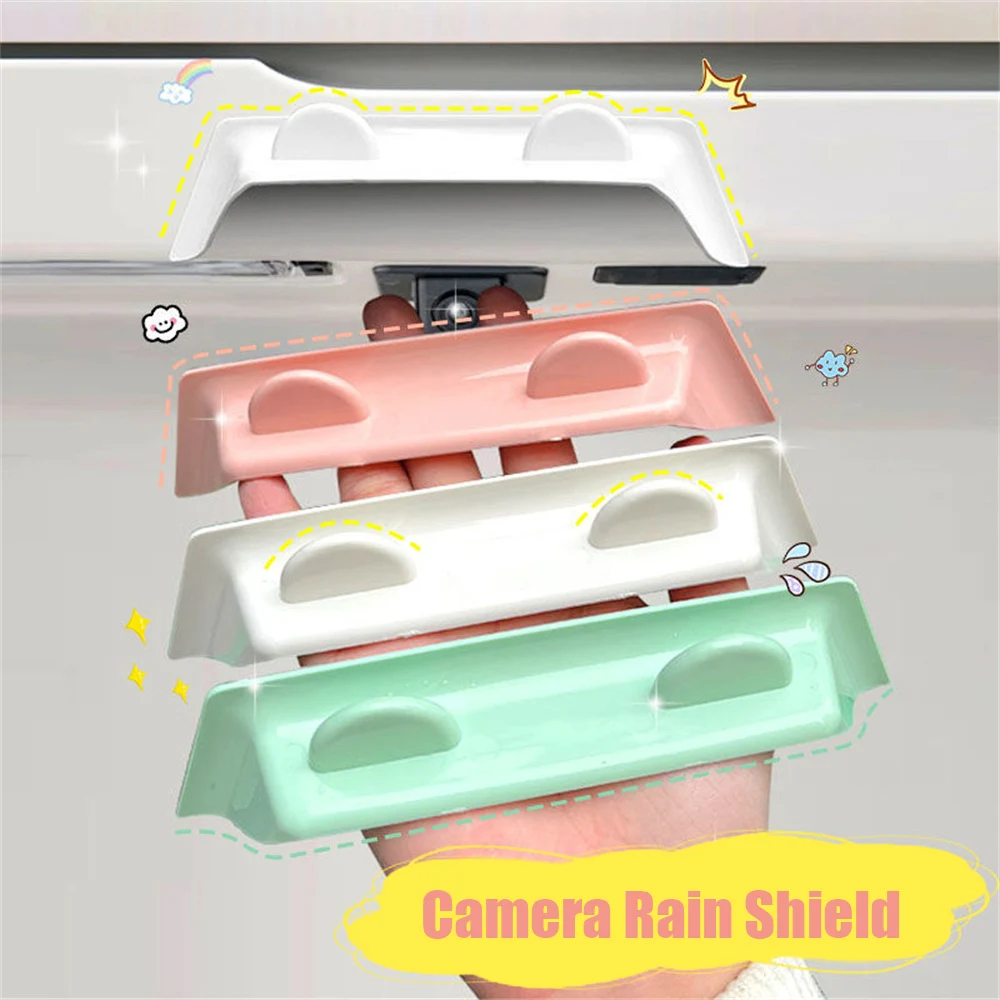 New Cute Cat Ear Car Reversing Rear View Lens Rain Shield Universal Retrofit Rainproof Sunshade Cover Car Exterior Accessories