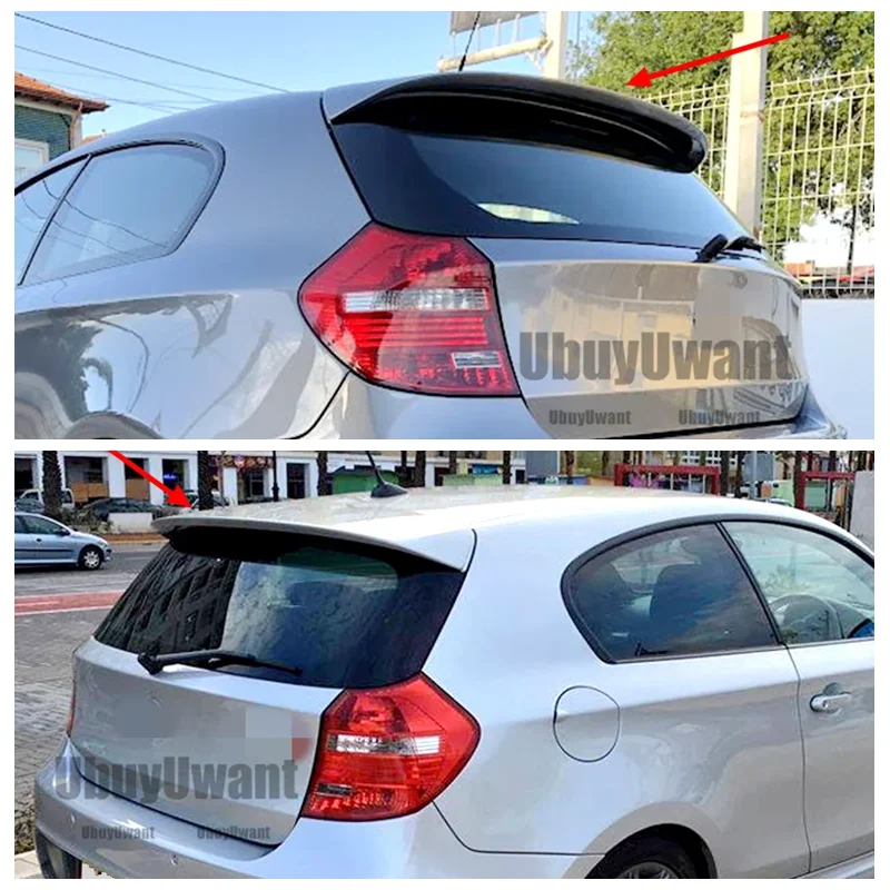 

Unpainted Primed Rear Trunk Roof Lip Trunk Spoiler Fiberglass Wing Fits for BMW 1 Series E81 E87 FRP