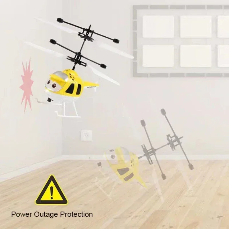 Mini avión eléctrico de juguete para niños con Control remoto, Sensor infrarrojo, helicóptero de inducción manual, Dron volador de juguete