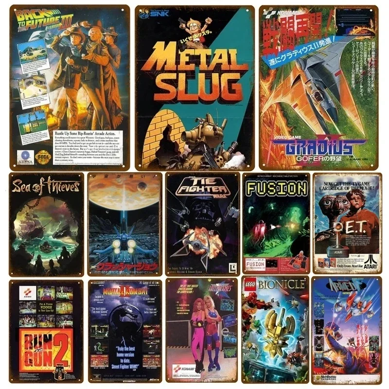 Vintage Anime Film Posteri Metal Tabela Eski püskü Pas Duvar Işaretleri Bar Pub Garaj Ev Teneke Plaketler Sanat Duvar Panosu Dekorasyon