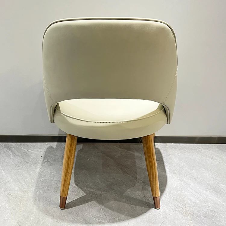 #Beautiful Restaurant Furniture White Upholstered Leather Dining Chair Home Furniture Wood Modern Elegant