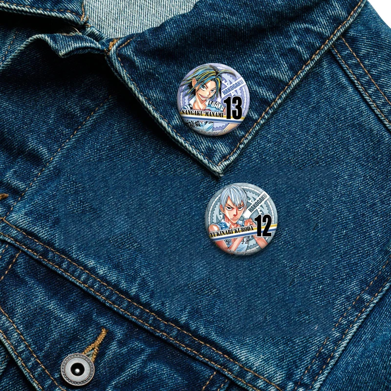 Yowamushi Pedal Badge Onoda Imaizumi Naruko Brooches Manga Cycling Collectible Pins for Backpack Hat Decoration Anime Fans Gifts