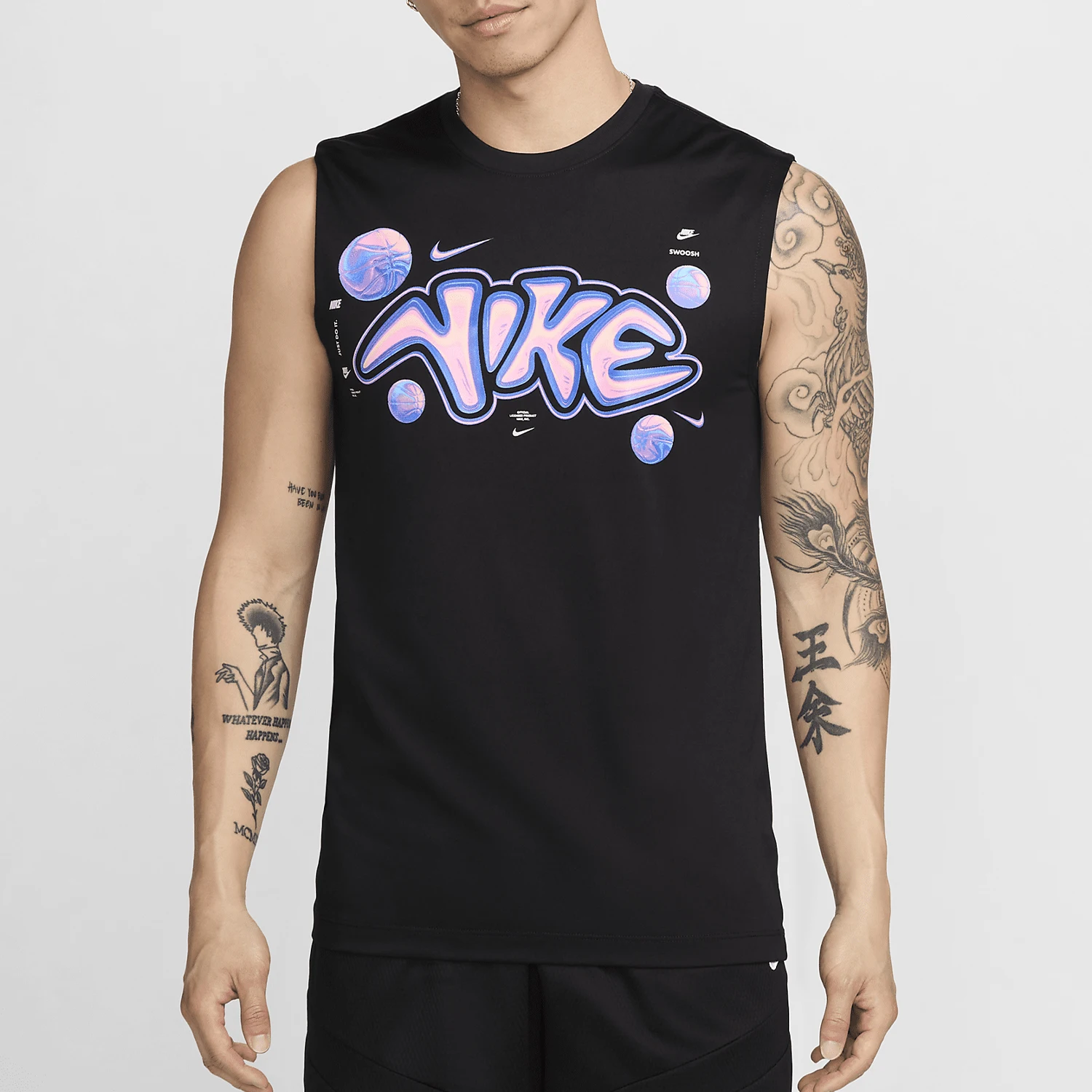 Nike genuine Dri FIT men's minimalist printed sleeveless basketball T-shirt FV8415-010