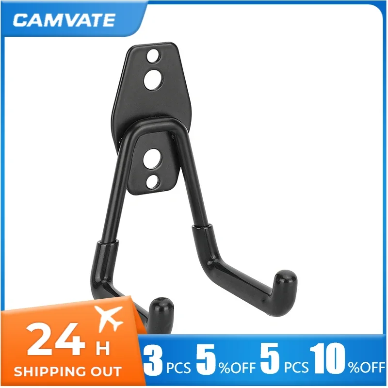 CAMVATE คู่แฉกขอเกี่ยวติดผนังสกรูขยายสำหรับอุปกรณ์เสริมสายแขวนหูฟังกระเป๋าเครื่องมือ