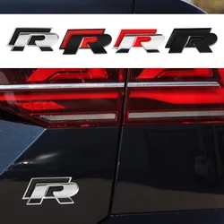 3D R RLINE Emblem Car Body Rear Trunk Badge Decoration Metal Sticker For Volkswagen VW Golf Polo Passat B6 Jetta Scirocco Tiguan