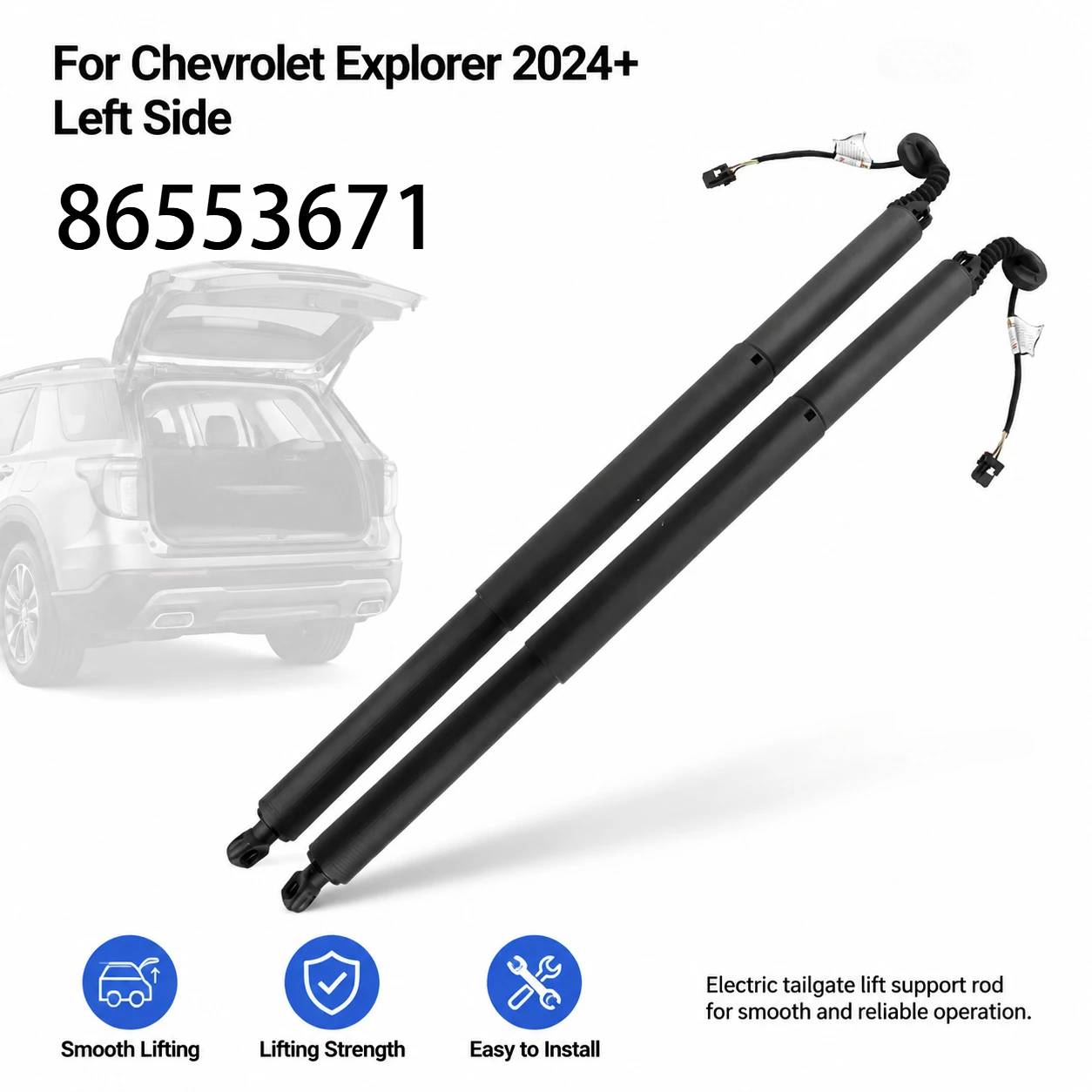 Precision Rust-Proof Left Electric Tailgate Strut for Chevrolet Explorer 2024+ - Durable & Rust-Resistant, Perfect Fit