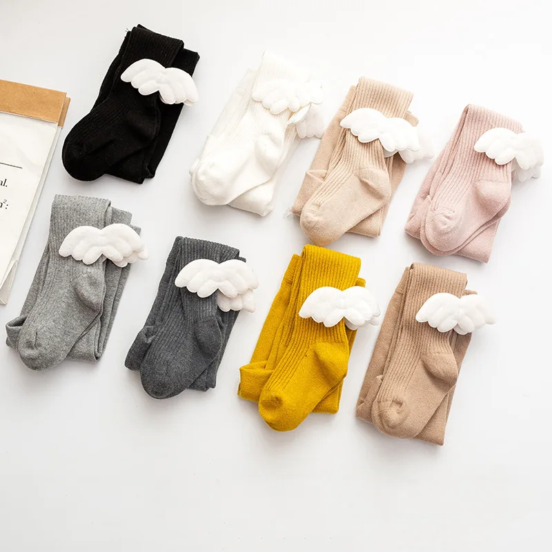 Girls' Angel Wings Tights - Winter Baby & Toddler Leggings, Warm Stockings for Kids, Cute Patterned Tights Baby Girl Clothes