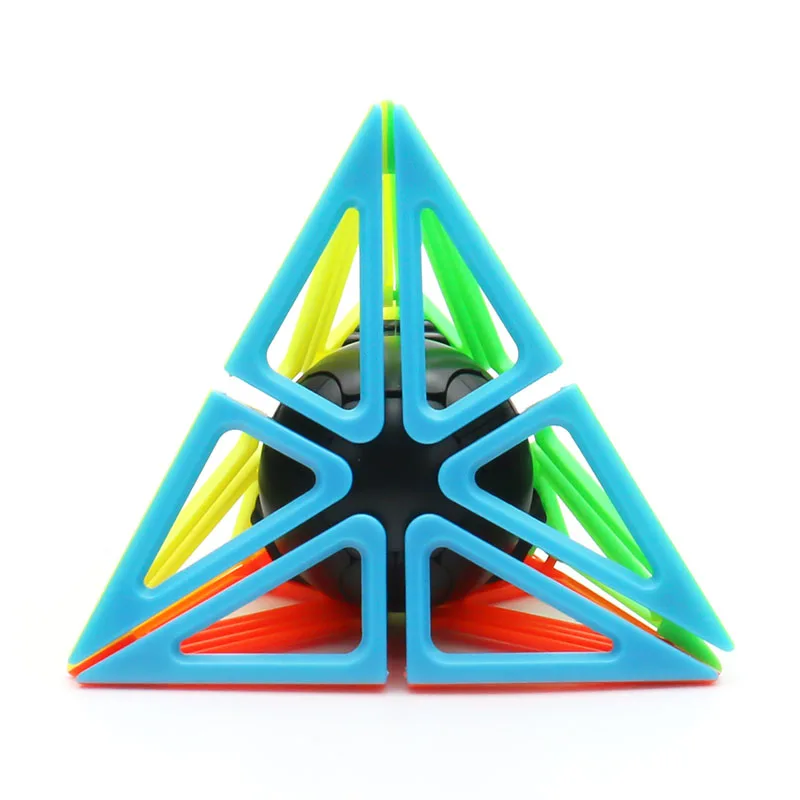 ليم مكعب الإطار Pyraminx جوفاء Tetrahedron الجليد Stickerless ملتوي لغز ماجيك الكبار المراهقين لعبة الذكاء دعابة الدماغ