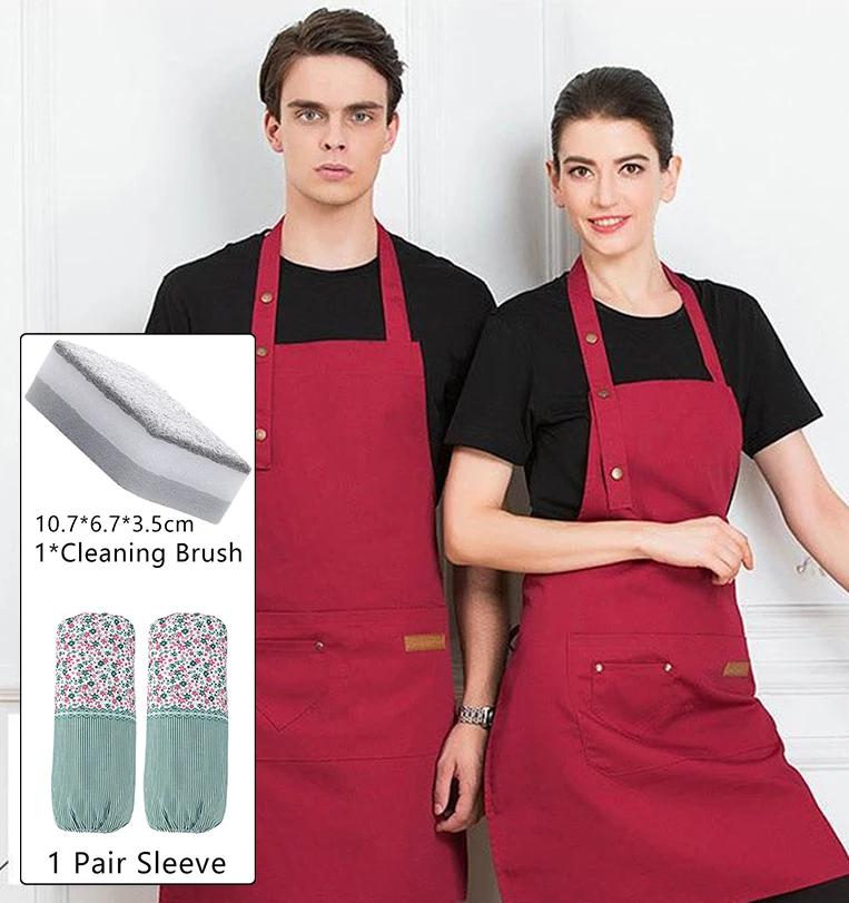 Neck-hanging Kitchen Apron Lace-up Waterproof Oil-proof Apron Household Restaurant Work Service Nail Work