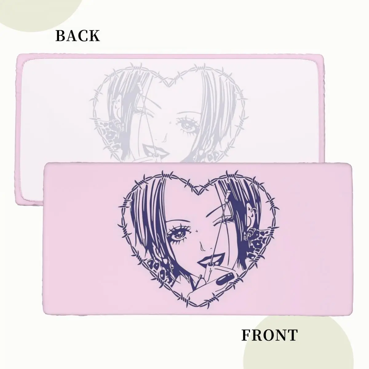 Nana Osaki Barbed Wire Heart Spread Custom Rectangular Tablecloth Waterproof Table Cover for Festival Decorations Table Cloth