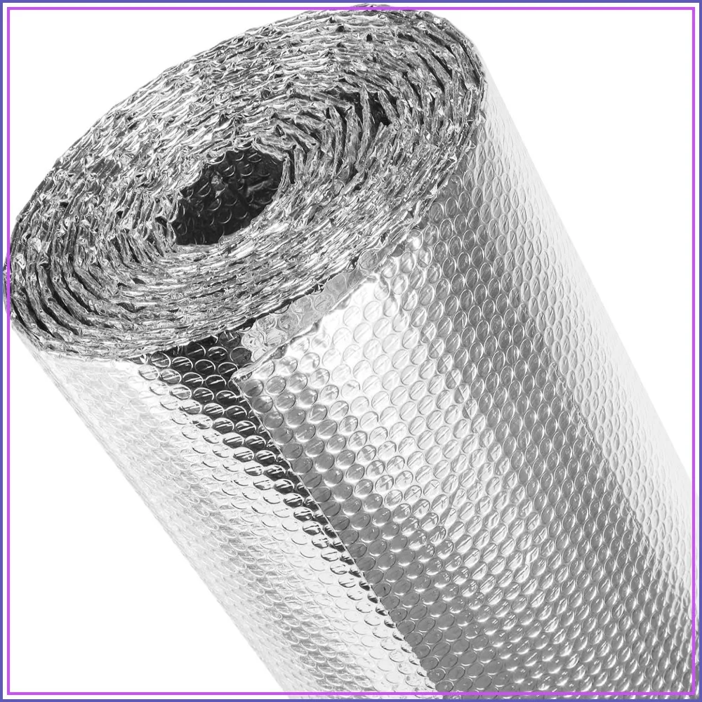 

Reflective Window Insulation Roll 59"x99", Thermal Aluminum Foil Bubble Heat Shield for Winter Garage RV Roof Attic