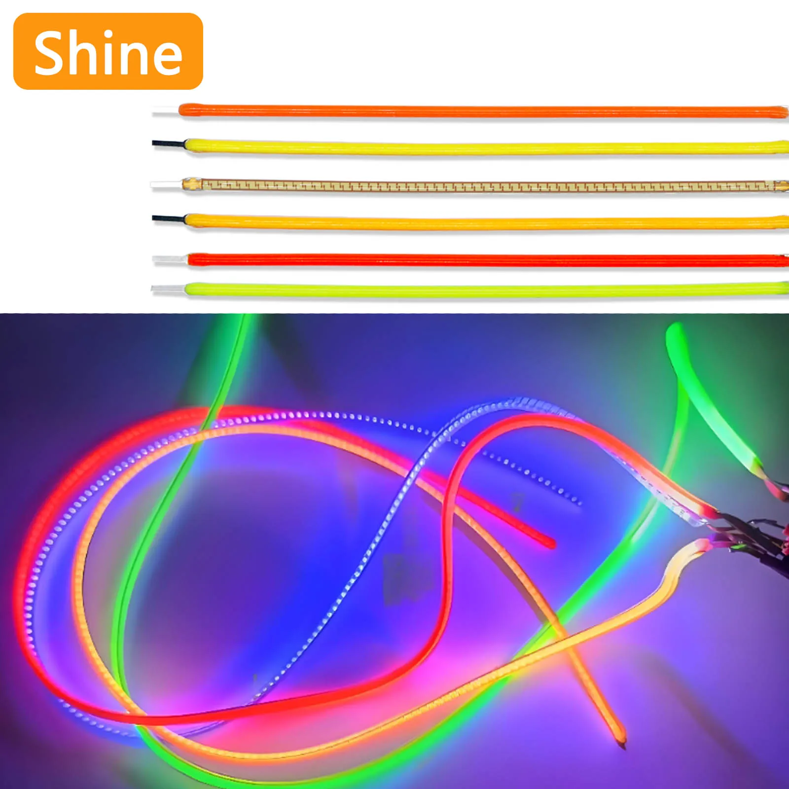 10pcs LED Filament Flexible DC3V 450mm Bulb Light Source Accessories Decoration Bar Coffee Shop 2200k Red Green Blue Pink White