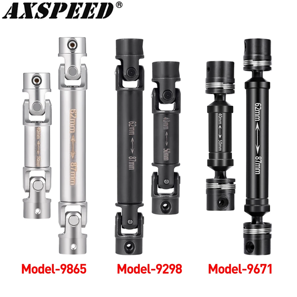 AXSPEED Steel CVD Drive Shafts Chassis Center Driveshaft for 1/18 RC Crawler Car TRX4M K10 F150 High Trail Upgrade Accessories