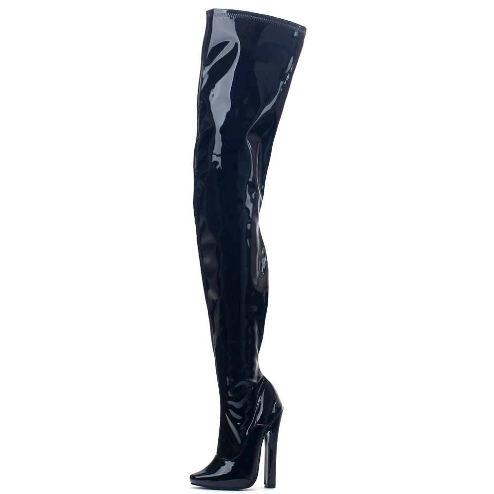 Unisex Overknee Boots Vintage Black 4