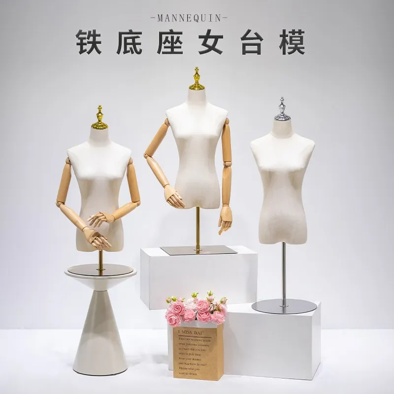Female Platform Model Half Body Dummy for Women's Clothing Store Window Display Full Body Mannequin with Stand Props