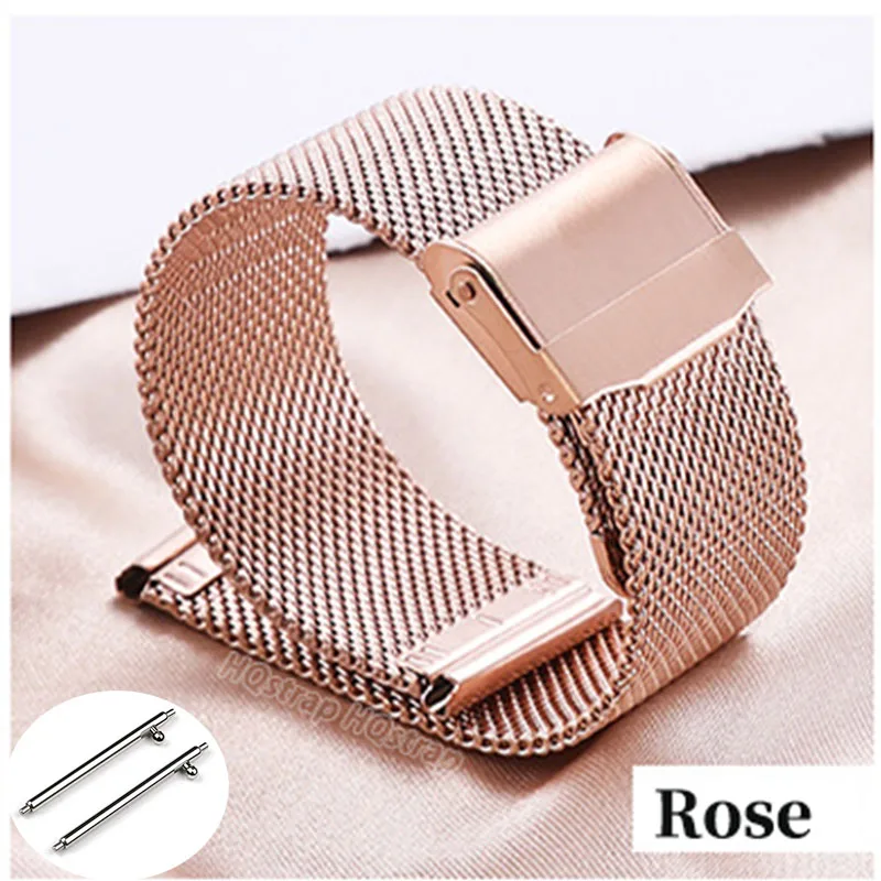 Schnellverschluss-Milanese-Armband, 18 mm, 20 mm, 22 mm, 12 mm, 14 mm, 16 mm, 17 mm, 19 mm, 21 mm, 24 mm, Universal-Armband, 0,6 Mesh-Edelstahl
