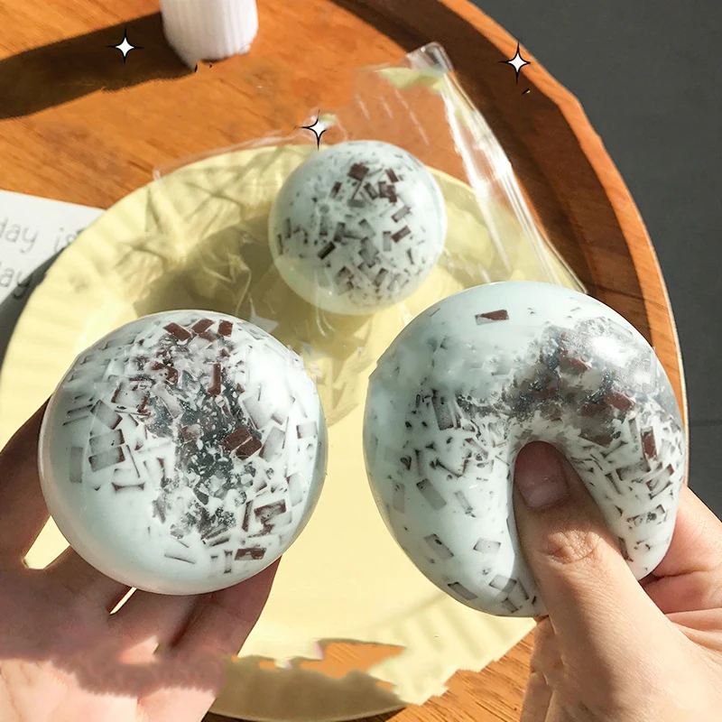 Nowe Ręcznie Robione Kulki Lodowe Zabawka Antystresowa Symulacja Mięty Czarna Kulka Rzemieślnicza Do Ściskania Zabawka Uspokajająca Powolny Powrót Do Kształtu Zabawka Sensoryczna