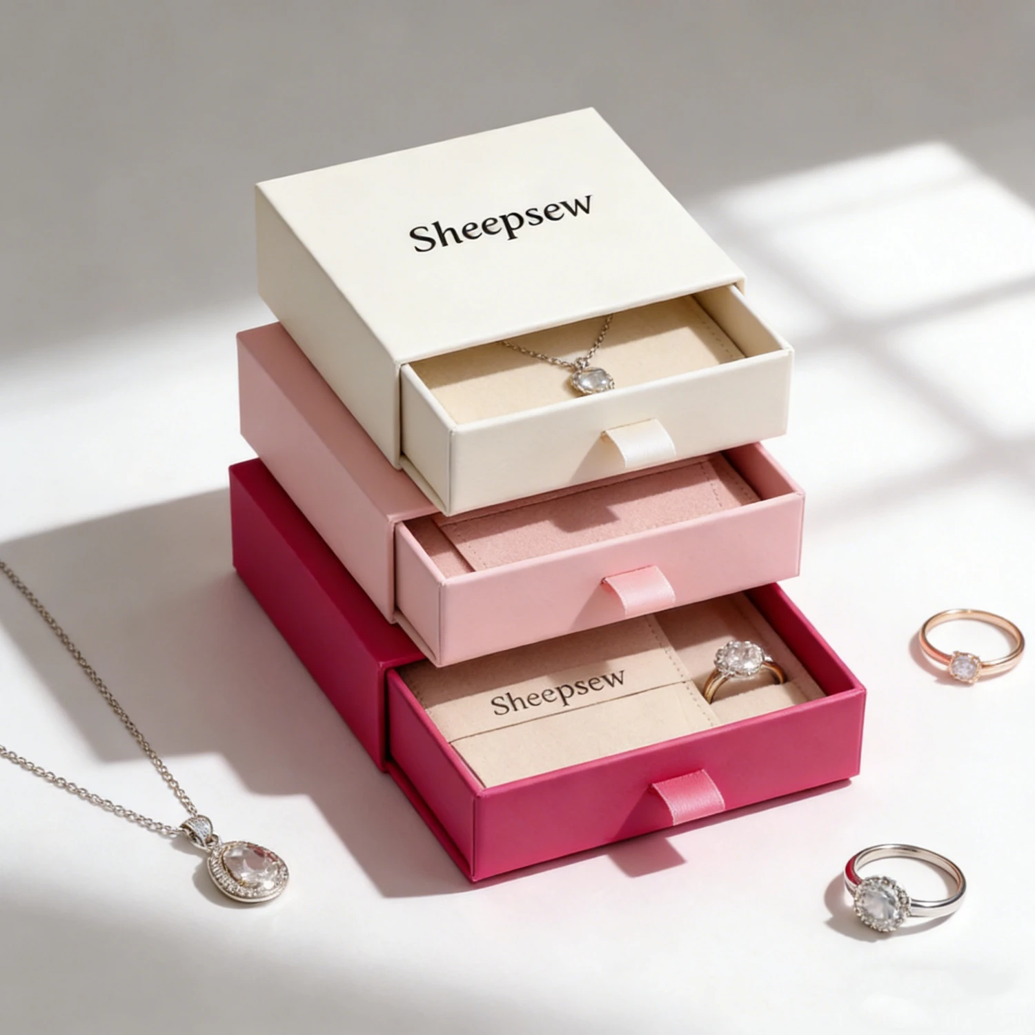 

Подарочный набор для украшений с индивидуальным логотипом: шкатулка 9x9 см и мешочек